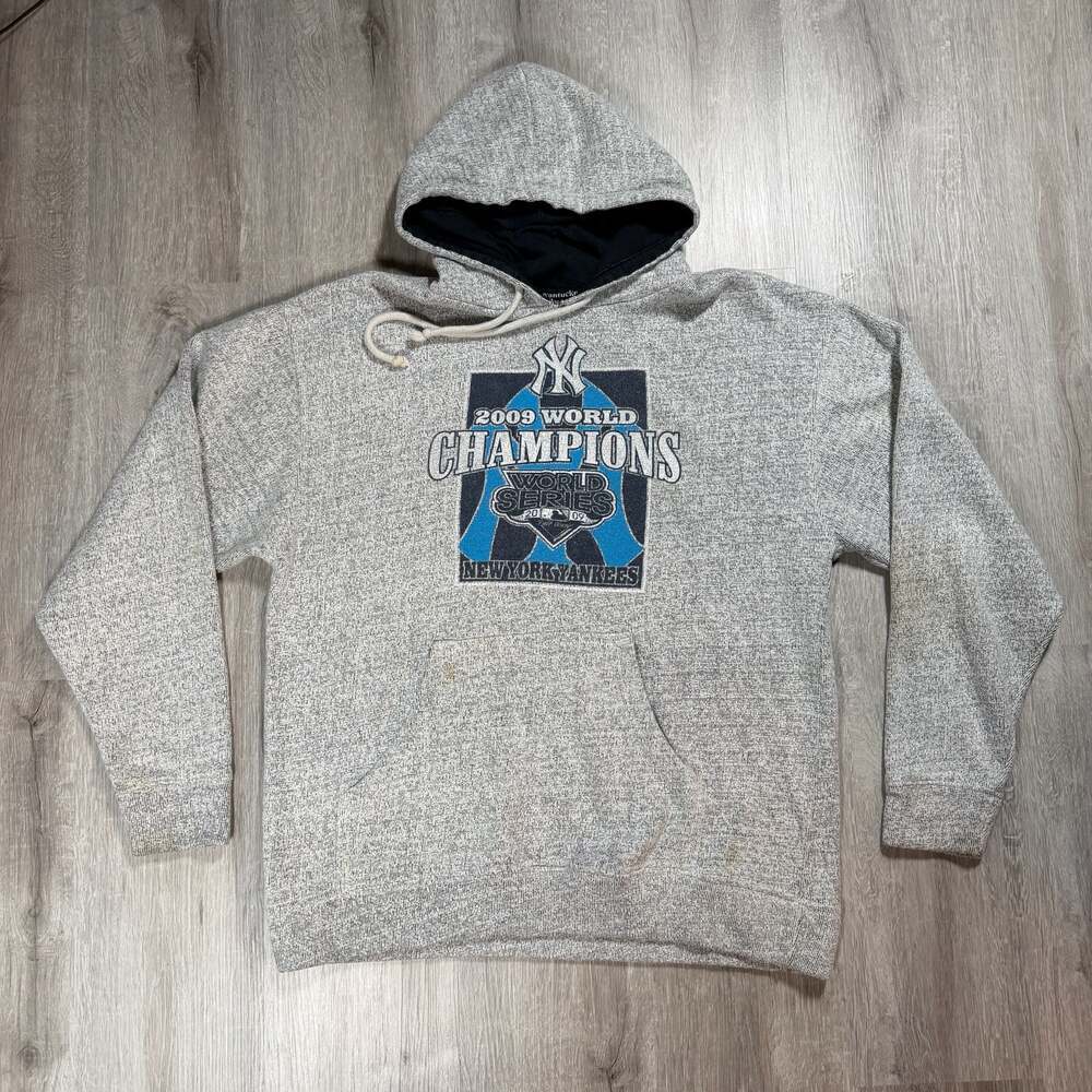 Mens Nantucket New York Yankees 2009 World Series Champions Grey Hoodie Large